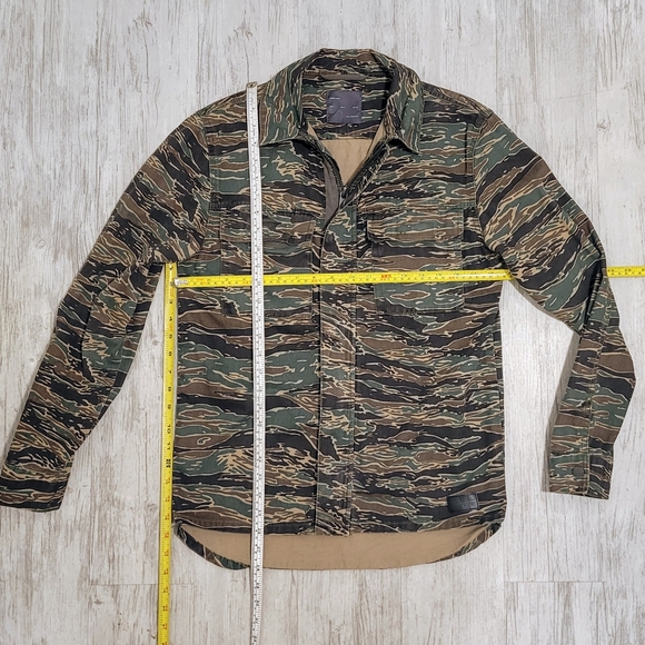 ZARA MAN Camo Denim Full Zip or Button Up Shirt Jacket Long Sleeve Men's S - Picture 9 of 15